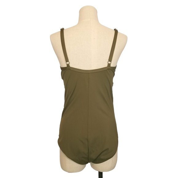 Jantzen Olive Green One Piece Swimsuit - Picture 4 of 10